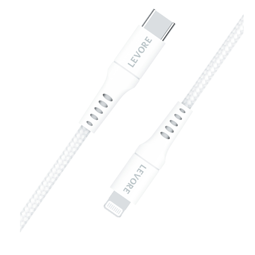 LEVORE 1M Nylon Braided USB C to Lightning Cable