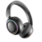 Levore LHB62 Black Bluetooth Wireless Headphones with RGB lighting and over-ear cushions.